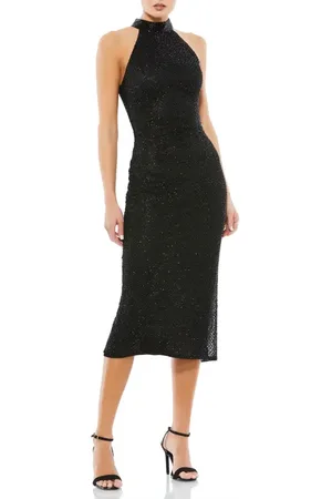 Mac Duggal Hand Embellished Faux Wrap Flutter Sleeve Gown in at Nordstrom, Size 14
