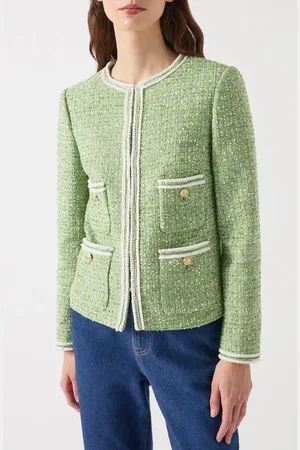 LK Bennett Charlie Trim Tweed Jacket in at Nordstrom, Size 16 Us