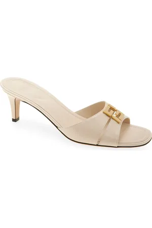 Fendi FFold Kitten Heel Slide Sandal in at Nordstrom, Size 5Us