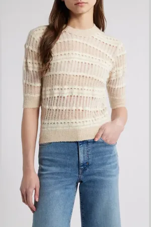 Frame Mix Stitch Elbow Sleeve Sweater in at Nordstrom, Size X-Small