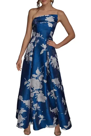 Donna Karan Floral Print Strapless Gown in at Nordstrom, Size 12