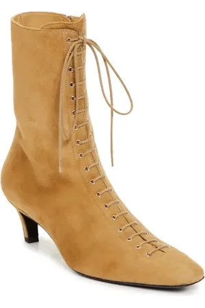 Totême Kitten Heel Lace-Up Bootie in at Nordstrom, Size 7Us