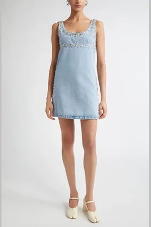 COPERNI Snap Detail Denim Minidress in at Nordstrom, Size 6 Us
