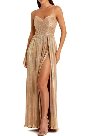 Mac Duggal Metallic Ruched A Line Gown in at Nordstrom, Size 10