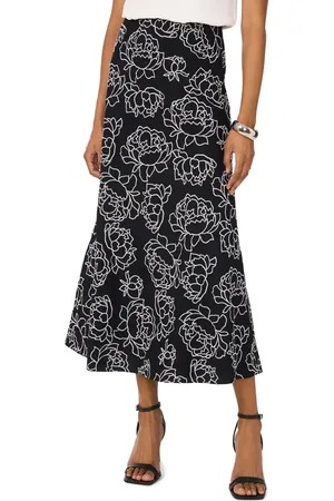 Vince Camuto Bias Cut A-Line Midi Skirt in at Nordstrom, Size Small