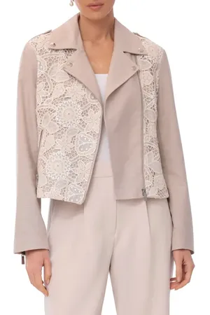 BAGATELLE Mixed Media Moto Jacket in at Nordstrom, Size Small
