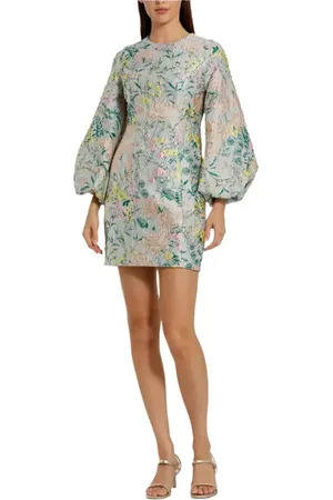 Mac Duggal Floral Brocade Puff Sleeve Fitted Mini Dress in at Nordstrom, Size 2