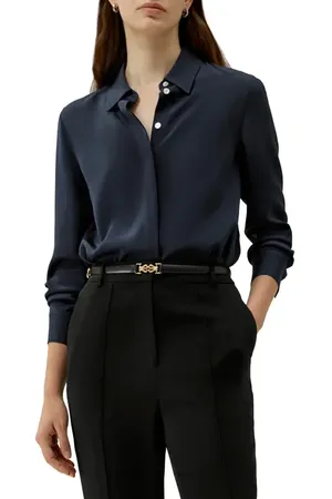 Lilysilk Graceful Button Up Silk Blouse in at Nordstrom, Size X-Small