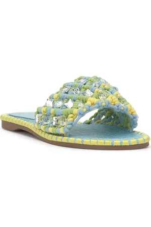Jessica Simpson Brennara Crystal Embellished Slide Sandal in at Nordstrom, Size 5