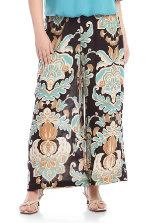 Karen Kane Floral Wide Leg Pants in at Nordstrom, Size 1X