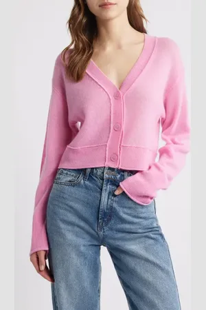 LOVESHACKFANCY Lawrence Cashmere Crop Cardigan in at Nordstrom, Size X-Small