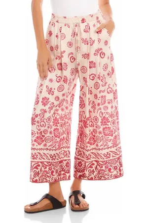 Fifteen Twenty Etta Wide Leg Crop Drawstring Pants in at Nordstrom, Size Small