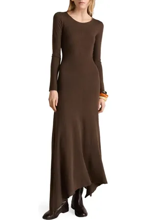MANGO Asymmetric Long Sleeve Dress in at Nordstrom, Size 8