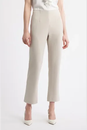 Ming Wang X Tanya Foster Deco Pintuck Crepe Pants in at Nordstrom, Size Small