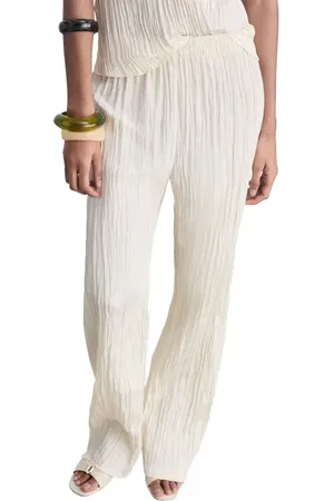 MANGO Pleated Straight Leg Pants in at Nordstrom, Size X-Large