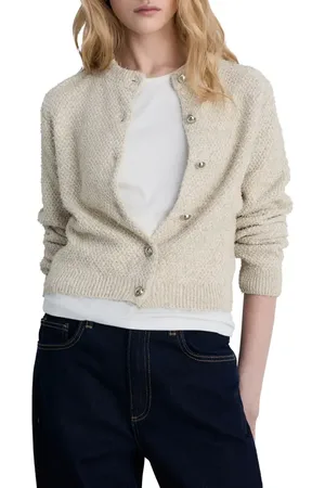 MANGO Cotton Blend Sweater Jacket in at Nordstrom, Size Xx-Small