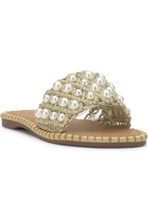 Jessica Simpson Brennara 2 Beaded Slide Sandal in at Nordstrom, Size 7.5