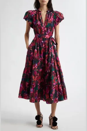 ULLA JOHNSON Ottilie Puff Sleeve Cotton Maxi Dress in at Nordstrom, Size 0
