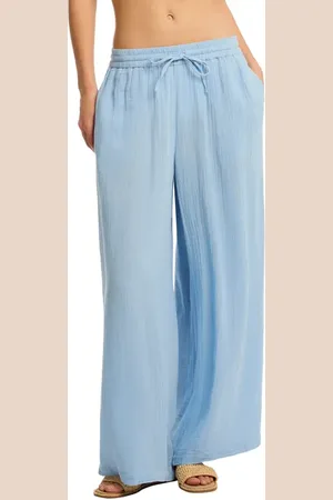 SEA LEVEL Sunset Beach High Waist Cotton Gauze Cover-Up Pants in at Nordstrom, Size X-Large