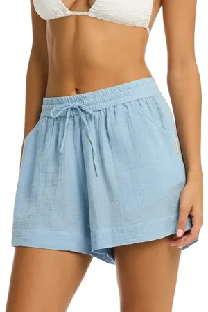 SEA LEVEL Sunset Beach Cotton Gauze Cover-Up Shorts in at Nordstrom, Size X-Small