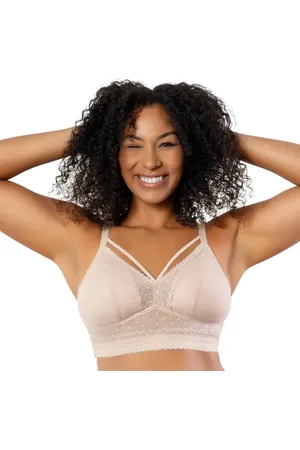 Parfait Mia Dot Wire-Free Padded Mesh Bralette in at Nordstrom, Size 36H