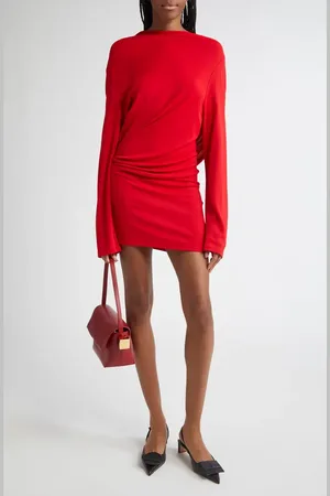 Jacquemus La Croisi??re Open Back Long Sleeve Dress in at Nordstrom, Size Medium