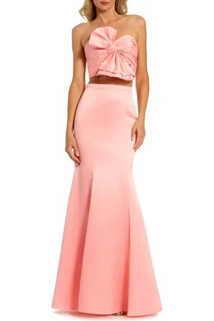 Mac Duggal Strapless Bow Top and Mermaid Skirt 2 Piece Set Gown in at Nordstrom, Size 10