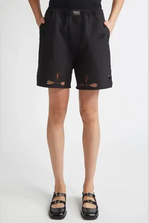 COPERNI Petal Cutout Eyelet Embroidered Cutout Shorts in at Nordstrom, Size Medium