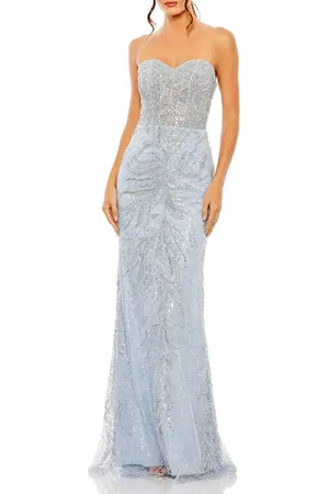 Mac Duggal Strapless Rhinestone Embellished Trumpet Gown in at Nordstrom, Size 8