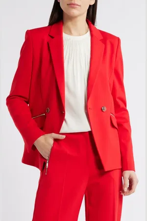 HUGO BOSS Jatawa Asymmetric Double Breasted Blazer in at Nordstrom, Size 16