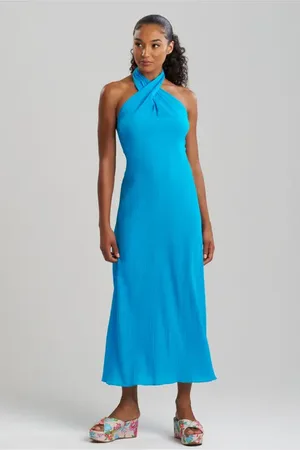 Natori Cotton Gauze Maxi cover-up Halter Dress in at Nordstrom, Size Large