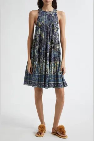 ULLA JOHNSON Mari Cotton Blend Trapeze Dress in at Nordstrom, Size 10