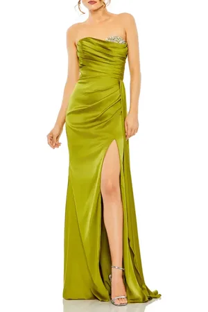 Mac Duggal Strapless Embellished Sweetheart Neckline Satin Gown in at Nordstrom, Size 14
