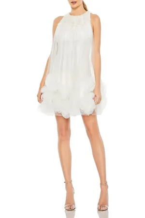 Mac Duggal Halter Neck Flowy Petal A Line Mini Dress in at Nordstrom, Size 8
