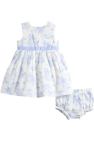Draper Bunny Floral Print Cotton Dress & Bloomers in at Nordstrom, Size 24M