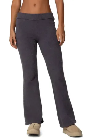 Edikted Plush Flare Leg Pants in at Nordstrom, Size X-Large