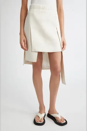 SETCHU Paneled Silk & Virgin Wool Asymmetric Skirt in at Nordstrom, Size 2