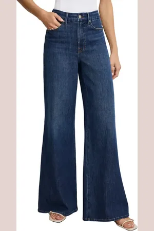 GOOD AMERICAN Soft-Tech Good Waist Palazzo Jeans in at Nordstrom, Size 00