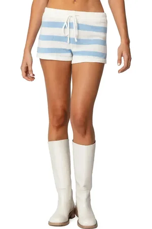 Edikted Amaris Stripe Pull-On Cotton Shorts in at Nordstrom, Size X-Small