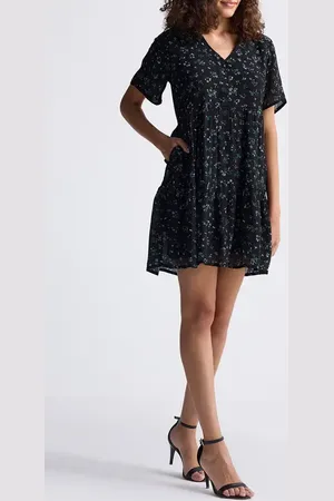 Reistor Floral Short Tiered Dress in at Nordstrom, Size Small