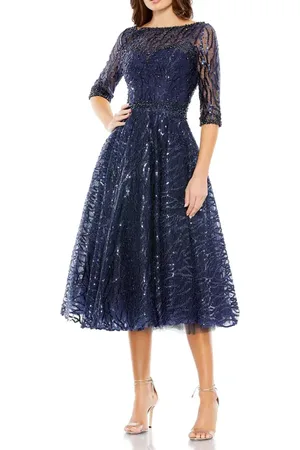 Mac Duggal Embellished 1/2 Sleeve A Line Dress in at Nordstrom, Size 18