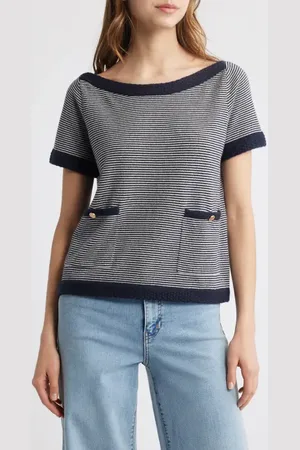 Frame The Stripe Boat Neck Cashmere Sweater in at Nordstrom, Size Small