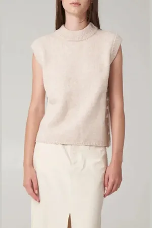 Find Me Now Ollie Whipstitch Sleeveless Mock Neck Sweater in at Nordstrom, Size X-Small