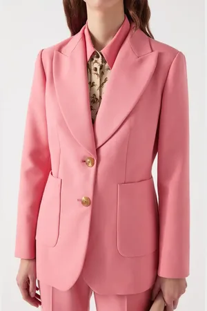 LK Bennett Mariner Twill Two-Button Blazer in at Nordstrom, Size 16 Us