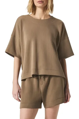 Splendid X @cellajaneblog Oversize Rib Scuba Knit T-Shirt in at Nordstrom, Size X-Small