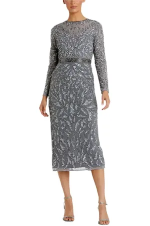 Mac Duggal High Neck Embellished Illusion Sheath Dress in at Nordstrom, Size 6