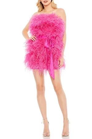 Mac Duggal Feather Strapless Mini Dress in at Nordstrom, Size 0