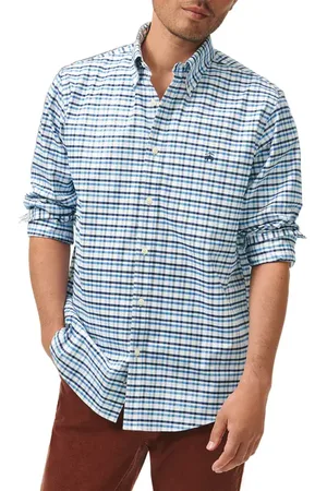 Brooks Brothers Non-Iron Check Cotton Stretch Oxford Cloth Button-Down Shirt in at Nordstrom, Size Small