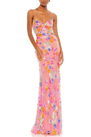 Mac Duggal Embellished Lace Strappy Column Gown in at Nordstrom, Size 8