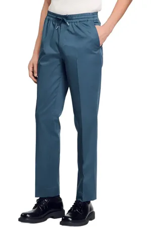 Sandro Elasticated straight-leg trousers in at Nordstrom, Size 46 X 32 Eu